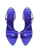 Vesper Sandal in Purple, back view of strap wrap