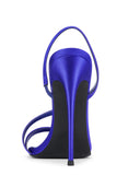 Vesper Sandal in Purple, close-up of satin strap detail