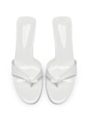 Amalfi Slipper - Glazed White - FEMME LA
