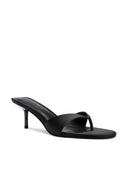 Amalfi Slipper - Satin Black - FEMME LA