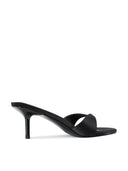 Amalfi Slipper - Satin Black - FEMME LA