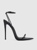 ANDX Sandal - Satin Black - FEMME LA