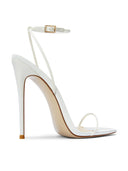 ANDX Sandal - White Satin - FEMME LA