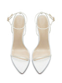 ANDX Sandal - White Satin - FEMME LA