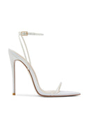 ANDX Sandal - White Satin - FEMME LA
