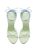 Athens Lace Up - Blue/Sage - FEMME LA