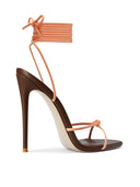 Athens Lace Up - Coco / Peach - FEMME LA