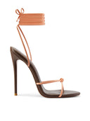 Athens Lace Up - Coco / Peach - FEMME LA