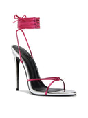 Athens Lace Up - Silver/Pink - FEMME LA