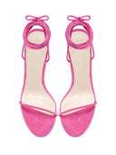 Barely There Lace Up Heel - Deep Pink - FEMME LA