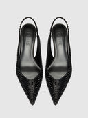 Chantilly Slingback - Noir Crystal - FEMME LA