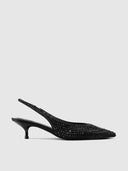 Chantilly Slingback - Noir Crystal - FEMME LA