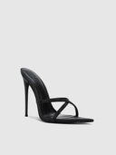 Donatella Mule - Noir Satin - FEMME LA