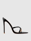 Donatella Mule - Patent Black - FEMME LA