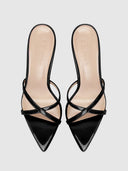 Donatella Mule - Patent Black - FEMME LA