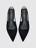 G55 Slingback - Suede Noir - FEMME LA