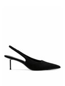 G55 Slingback - Suede Noir - FEMME LA