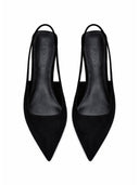 G55 Slingback - Suede Noir - FEMME LA