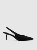 G55 Slingback - Suede Noir - FEMME LA