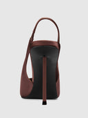 G63 Slingback - Chocolate Satin - FEMME LA