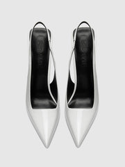 G63 Slingback - Patent White - FEMME LA
