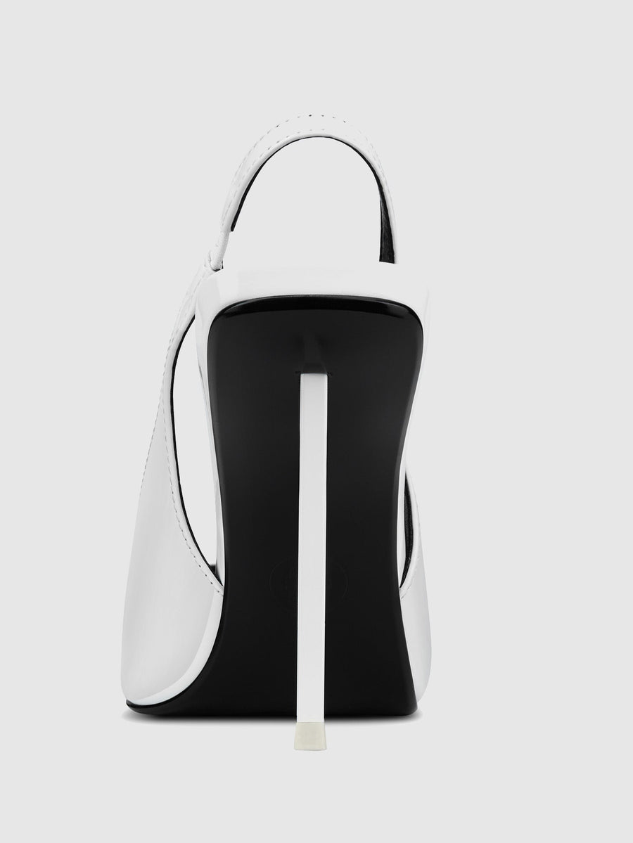 G63 Slingback - Patent White - FEMME LA
