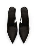 G63 Slingback - Satin Black - FEMME LA