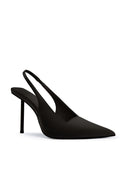 G63 Slingback - Satin Black - FEMME LA