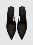 G63 Slingback - Satin Black - FEMME LA