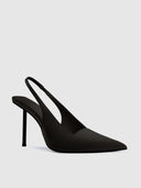 G63 Slingback - Satin Black - FEMME LA
