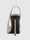 G63 Slingback - Taupe Crepe - FEMME LA