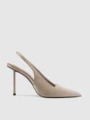 G63 Slingback - Taupe Crepe - FEMME LA