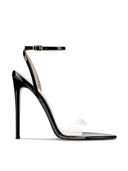 GG Heel Patent & PVC - Noir - FEMME LA