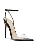 GG Heel Patent & PVC - Noir - FEMME LA