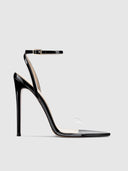 GG Heel Patent & PVC - Noir - FEMME LA