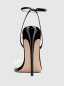 GG Heel Patent & PVC - Noir - FEMME LA