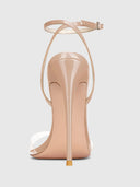 GG Heel Patent & PVC - Nude - FEMME LA