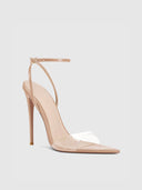 GG Heel Patent & PVC - Nude - FEMME LA