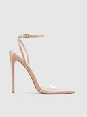 GG Heel Patent & PVC - Nude - FEMME LA