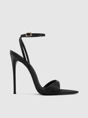 GG Heel Satin - Noir Crystal - FEMME LA