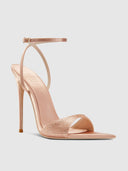 GG Heel Satin - Nude Crystal - FEMME LA