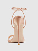GG Heel Satin - Nude Crystal - FEMME LA