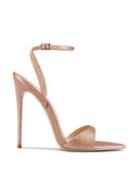 GG Heel Satin - Nude Crystal - FEMME LA