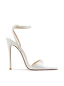GG Heel - White Satin - FEMME LA