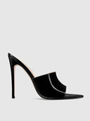 Gianni Patent Mule - Black - FEMME LA