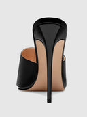 Gianni Patent Mule - Black - FEMME LA