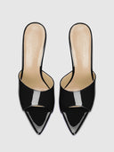 Gianni Patent Mule - Black - FEMME LA