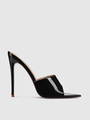Gianni Patent Mule - Black - FEMME LA