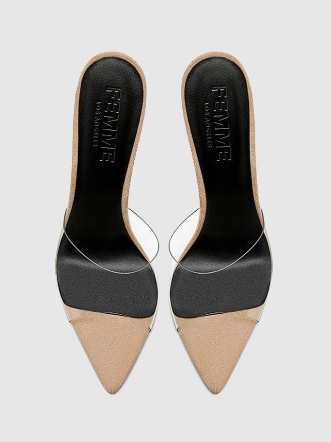 Gianni Suede Mule - Desnuda | FEMME LA