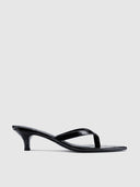 Ginza Thong Slipper - Black Croc - FEMME LA